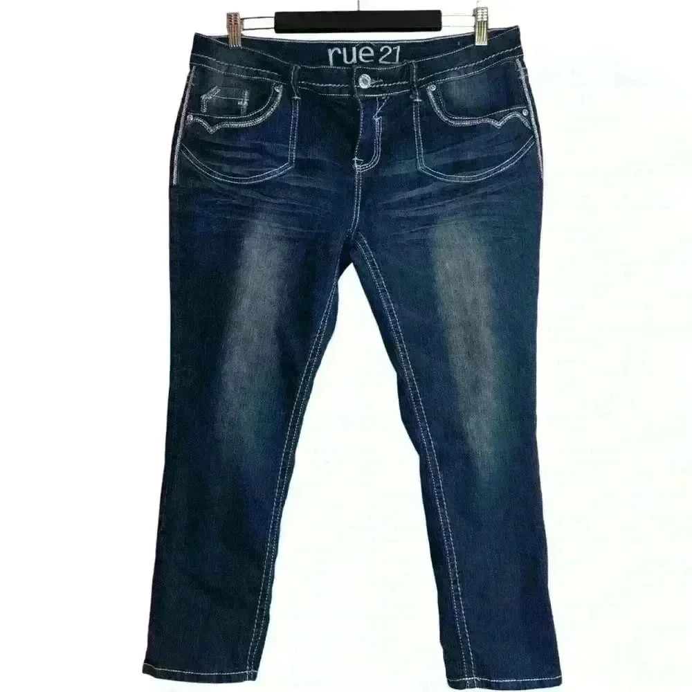 Rue 21 dark wash bootcut jeans 13/14